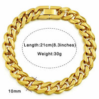 Men Bracelet Cuban links & chains Stainless Steel-Bracelet-Golonzo