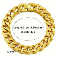 Men Bracelet Cuban links & chains Stainless Steel-Bracelet-Golonzo