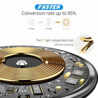 Qi Wireless Charger, 10W Fast Charger Alloy Base Low Temperature-mobile phone accessories-Golonzo