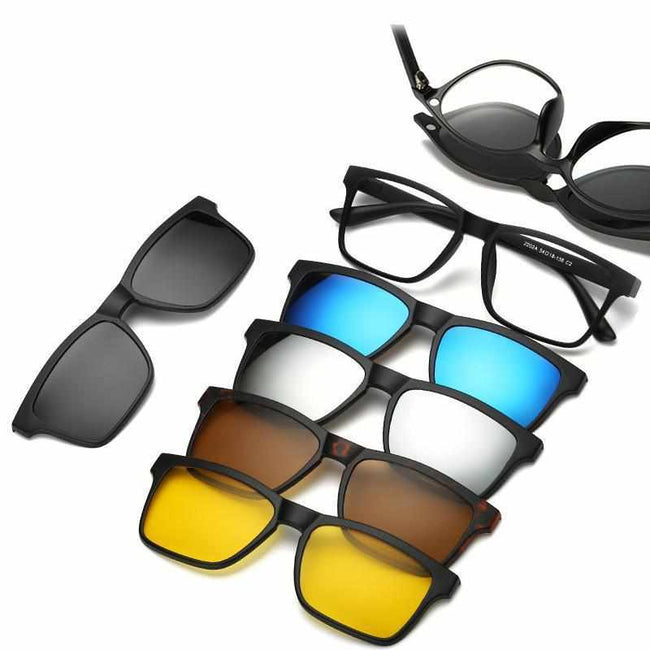 5+1 Fashion Clip On Sunglasses-Sunglasses-Golonzo