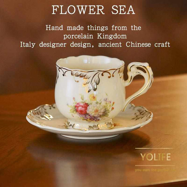Ivory Porcelain Coffee Cups-Coffee and Tea Cups-Golonzo