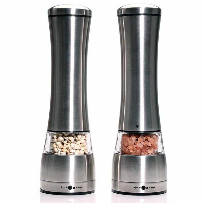 Premium Stainless Steel Salt And Pepper Grinder Set - Set Of 2-Salt and Pepper Shaker-Golonzo