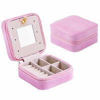 Women's Earring and Jewelry Case With Makeup Mirror-Jewelry Holders-Golonzo