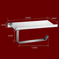 Toilet Roll Paper Holder with Mobile Phone Storage-Toilet Paper Holders-Golonzo