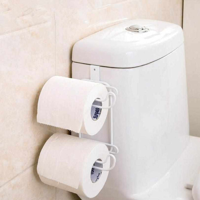 Iron 2 Layers Toilet Roll Paper Hooks-Toilet Paper Holders-Golonzo