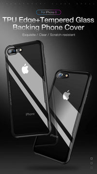 Glass Case for iPhone 7 8 Plus - 9H Hardness Anti Scratch-Mobile Phone Case-Golonzo
