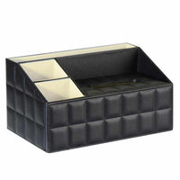Luxury PU Leather Remote Control Storage Boxes-Desktop Storage Box-Golonzo