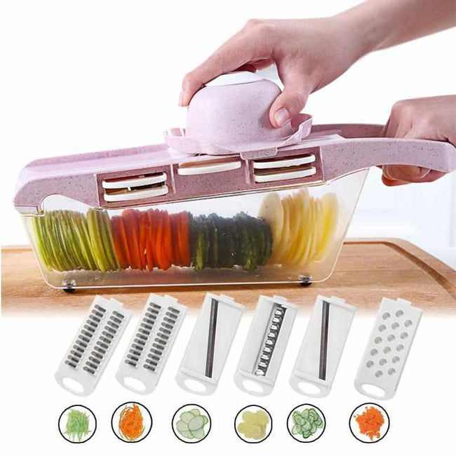 Vegetable Cutter with Stainless Steel Blade-Kitchen Slicers-Golonzo