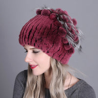Cute Rabbit-Fox Fur warm Headwear-Hats-Golonzo
