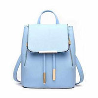 Women High Quality PU Leather Backpack / School Candy Color Bags For Teenagers Girls-Backpacks-Golonzo