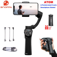 Snoppa Atom 3 Axis Foldable Pocket Sized Handheld Gimbal Stabilizer for iPhone Smartphone GoPro & Wireless Charging PK Smooth Q2|Stabilizers-Stabilizers-Golonzo