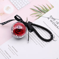 Enchanted LED Light Beauty Rose in a Glass with Black Base-Artificial flower-Golonzo