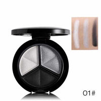Makeup Shimmer Eyeshadow Palette 3 Colors Smoky Cosmetics Set-Eye Shadow-Golonzo