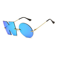 Fashion Letter NO Sunglasses Luxury Brand Designer Metal Sun glasses Ladies Trend Sunglass UV400-Sunglasses-Golonzo