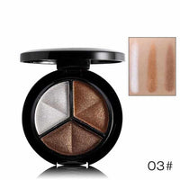 Makeup Shimmer Eyeshadow Palette 3 Colors Smoky Cosmetics Set-Eye Shadow-Golonzo