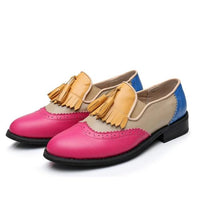 Women oxford Spring shoes genuine leather-Women Shoes-Golonzo