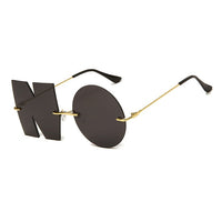 Fashion Letter NO Sunglasses Luxury Brand Designer Metal Sun glasses Ladies Trend Sunglass UV400-Sunglasses-Golonzo