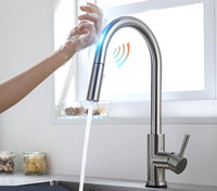 Smart Touch Kitchen Faucets with Sensor-Faucets-Golonzo