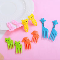6/8/10pcs Mini Animal Fruit Fork-Forks-Golonzo