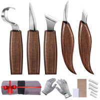 Woodworking Cutter Hand Tool Set Wood Carving Set DIY Peeling Sculptural Spoon Carving Cutter-Hand tool Sets-Golonzo