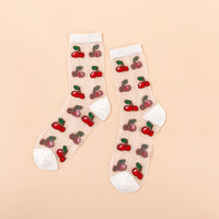 Creative Crystal Silk Tide Socks Funny Sunflowers Vines Flowers Happy Socks Casual-Socks-Golonzo