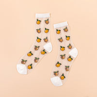 Creative Crystal Silk Tide Socks Funny Sunflowers Vines Flowers Happy Socks Casual-Socks-Golonzo