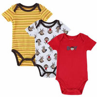3PCS BABY BODYSUITS 100%Cotton - Infant Short Sleeve Clothing-baby and toddler outfits-Golonzo