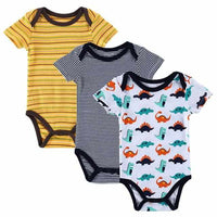 3PCS BABY BODYSUITS 100%Cotton - Infant Short Sleeve Clothing-baby and toddler outfits-Golonzo