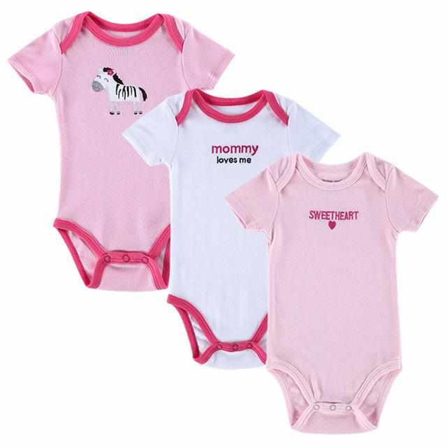 3PCS BABY BODYSUITS 100%Cotton - Infant Short Sleeve Clothing-baby and toddler outfits-Golonzo