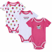 3PCS BABY BODYSUITS 100%Cotton - Infant Short Sleeve Clothing-baby and toddler outfits-Golonzo
