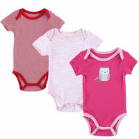 3PCS BABY BODYSUITS 100%Cotton - Infant Short Sleeve Clothing-baby and toddler outfits-Golonzo