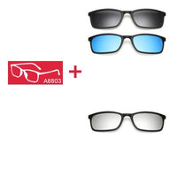 5 In 1 Polarized Sunglasses - Magnetic Clip On Glasses-Sunglasses-Golonzo