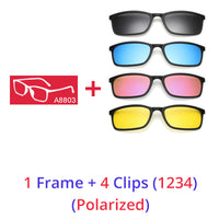 5 In 1 Polarized Sunglasses - Magnetic Clip On Glasses-Sunglasses-Golonzo