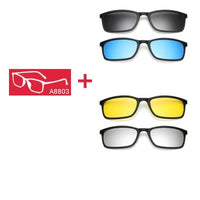 5 In 1 Polarized Sunglasses - Magnetic Clip On Glasses-Sunglasses-Golonzo