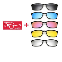 5 In 1 Polarized Sunglasses - Magnetic Clip On Glasses-Sunglasses-Golonzo