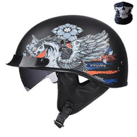 Vintage Motorcycle Helmet Open Face-Motorcycle Helmets-Golonzo