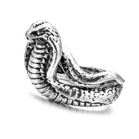 Antique Silver Adjustable Snake Ring for Men and Women-Rings-Golonzo
