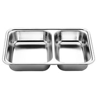 Section Stainless Steel Divided Dinner Tray Lunch Container Food Plate-Golonzo