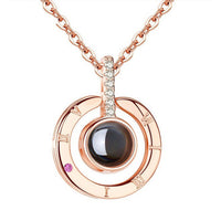 Letter Love Memory - Projection Pendant Necklace-Necklaces-Golonzo