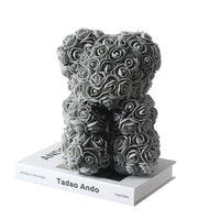 Rose Teddy Bear - Artificial Flowers Gifts-Artificial flower-Golonzo