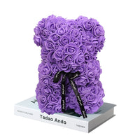 Rose Teddy Bear - Artificial Flowers Gifts-Artificial flower-Golonzo