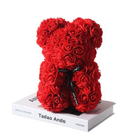 Rose Teddy Bear - Artificial Flowers Gifts-Artificial flower-Golonzo