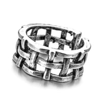 Antique Silver Adjustable Snake Ring for Men and Women-Rings-Golonzo