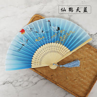 Bamboo Antique Folding Fan - Chinese Style Fan-Fan-Golonzo