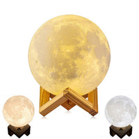LED Night Light 3D Print Moon Lamp Rechargeable-LED Light Bulbs-Golonzo