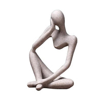 Statues Creative Abstract Thinker People Sculptures Miniature Figurines Craft Office Home Decoration-statue-Golonzo