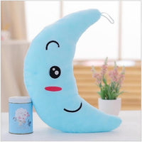 Moon Pillow Plush Toys Cute Luminous Pillow Toy Led Light Pillow Glow in Dark Plush Pillow Doll-LED light Bulbs-Golonzo