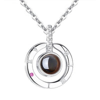 Letter Love Memory - Projection Pendant Necklace-Necklaces-Golonzo