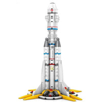 Space station Saturn V Rocket Building Blocks City Shuttle satellite Astronaut-Toys-Golonzo