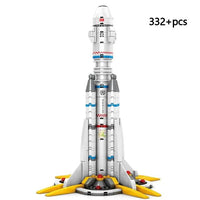 Space station Saturn V Rocket Building Blocks City Shuttle satellite Astronaut-Toys-Golonzo